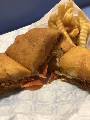 Pizza Roll and fries