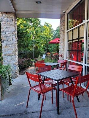 Outside seating available. Also a patio for outdoor dining.