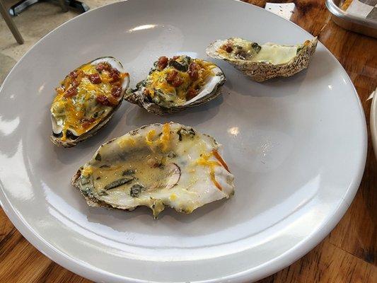 Oysters Rockefeller,  too good and started eating before the photo!