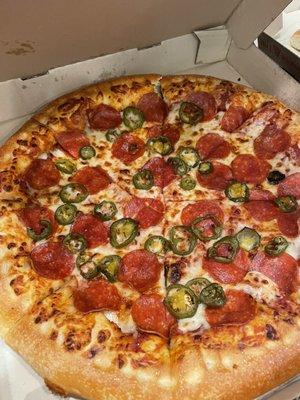 Pepperoni added jalapeño