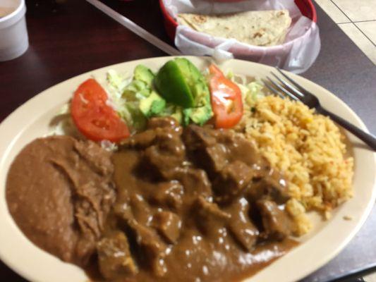 Carne Guisada plate