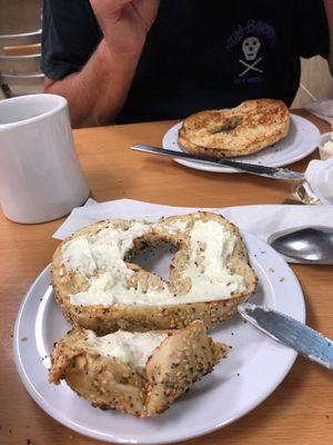 Bagel with cream cheese!