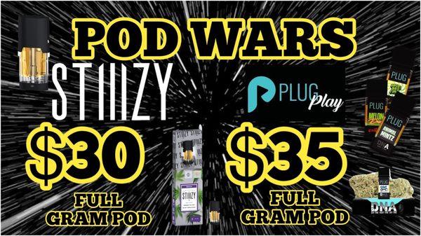 Crazy deal on full gram Stiiizy Pods and Full gram plugnplay pods