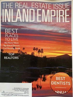 Inland Empire "Best Dentist" Issue for 2022