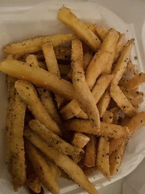 Fries with some seasoning I can only think was made by an angel