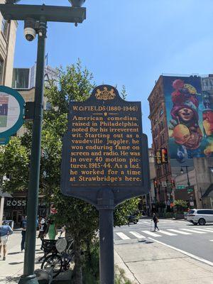 W.C. Fields Historical Marker, Philadelphia