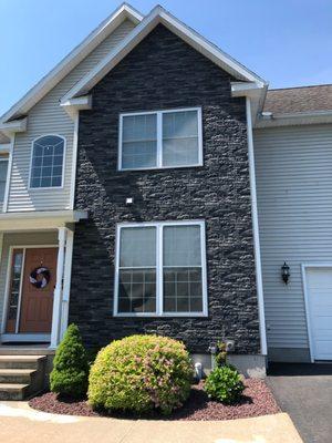 Stacked Stone Accent with Siding