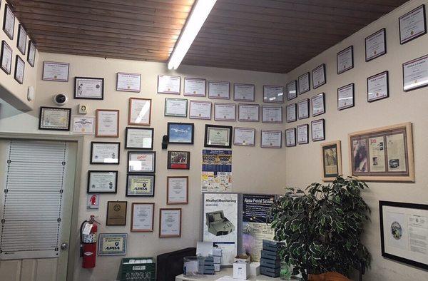 The walls of success at Alaska Pretrial Services.