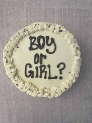 Gender reveal cake