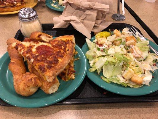 Pizza and salad!