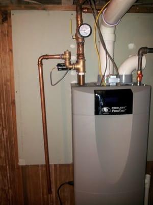 A on demand peerless boiler system install..