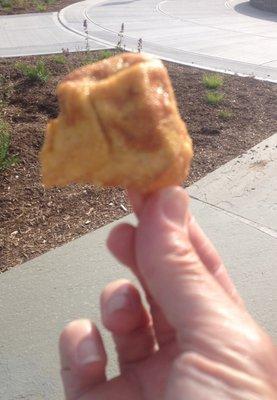 Very good fried wontons.  Get a bag to share and sit in park across the street.