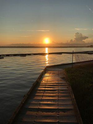 Sunrise view from the walkway