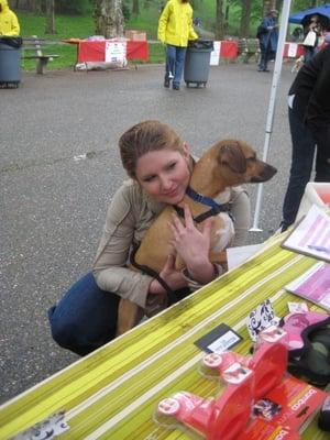 Jennifer and (client) Buster at The Dogswalk Against Cancer