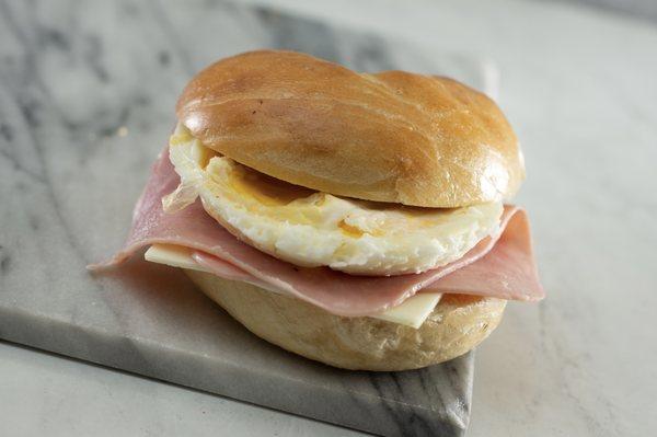 Breakfast bagels
Ham Egg Cheese