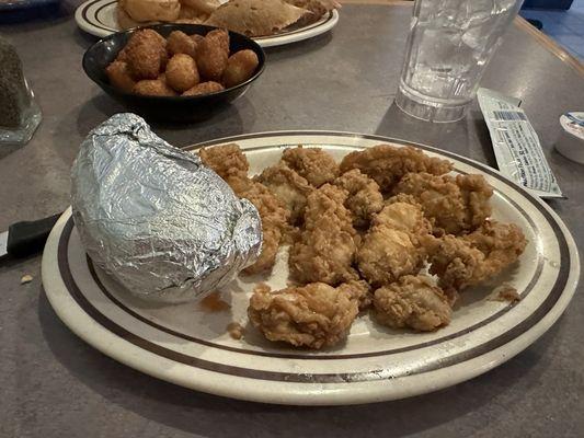 Senior Oyster Platter with Baked Potato