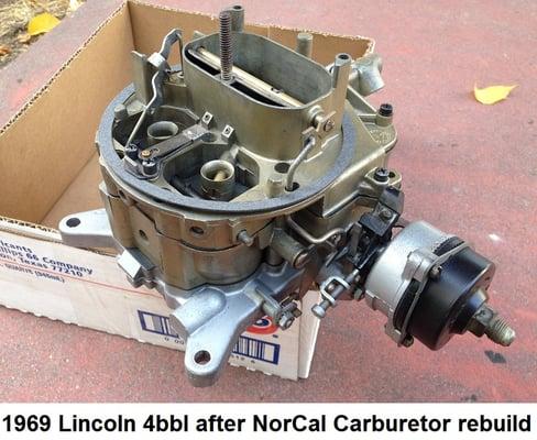 Motorcraft carburetor after NorCal rebuild - car has run like a dream since