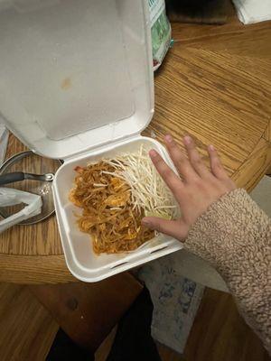 Shrimp pad thai (inflation sucks, took my money and my pad thai )