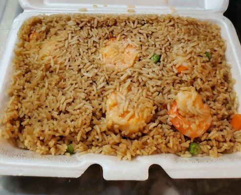 Large Shrimp Fried Rice to go.