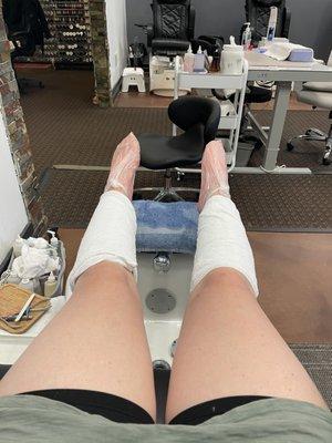 Organic spa pedicure