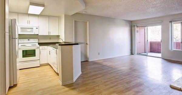 Kitchen and living space