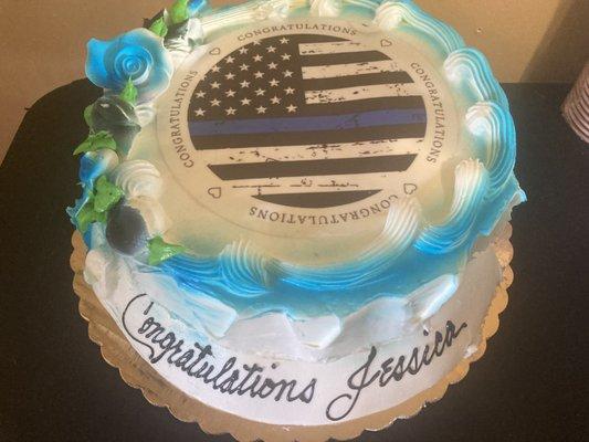 Police Academy graduation cake