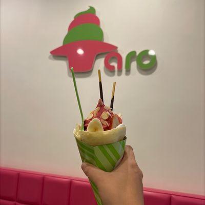 Japanese Strawberry Banana Crepe