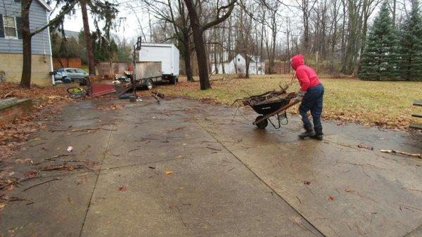 Exterior trash removal. Our crew "Get it Done".