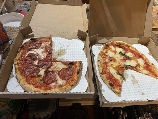 Piccante and Margherita Pizzas