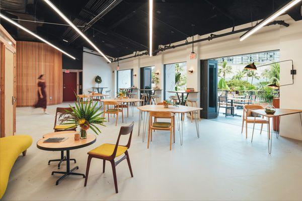 Indoor coworking space, available for venue rental