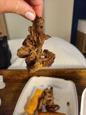 I ordered the hibachi steak through ubereats.  It was meat hanging off a long piece of fat that was connecting it it was disgusting.