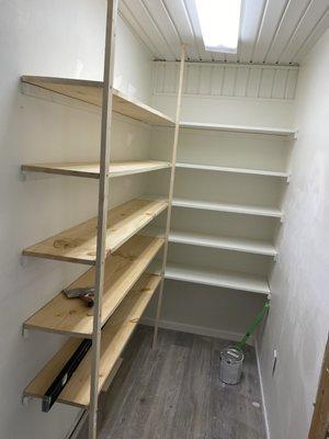 Pantry framed and finished