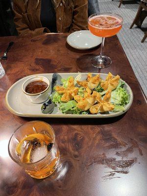 Pimento cheese wontons