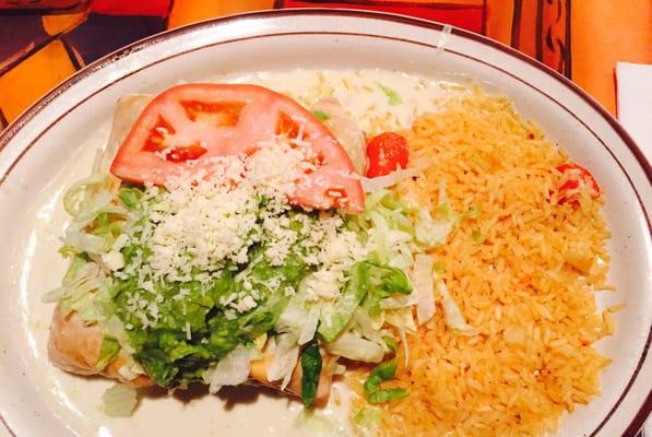 Fried shrimp chimichanga, so tasty