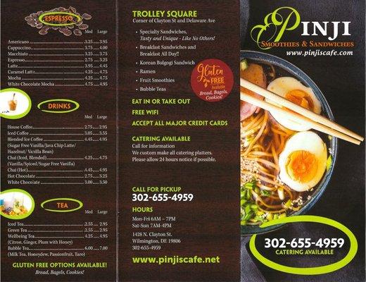 Pinji Menu 1 of 2 as of 06.08.2022