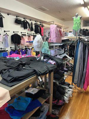 Great selection of dance clothes, shoes and accessories!