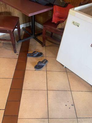 Random pair of slides in the restaurant ??