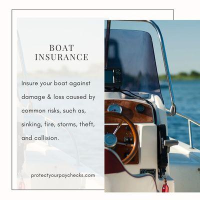 BOATERS!

Protect your days on the water - if your boat causes injury to others or damage to other boats, docks, or structure...