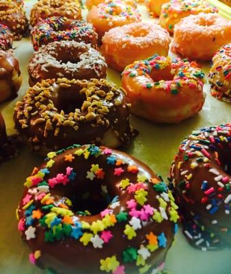 Variety of delicious donuts!