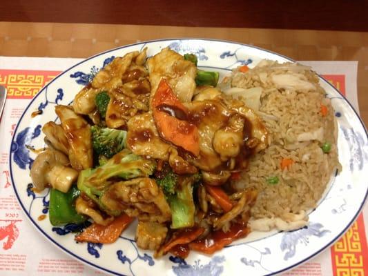 Szechuan Chicken with Chicken Fried Rice