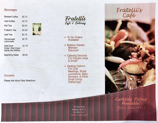 Fratelli's Menu Side Two 04072023