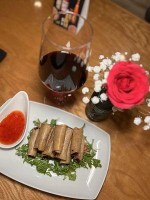 Lumpia & wine