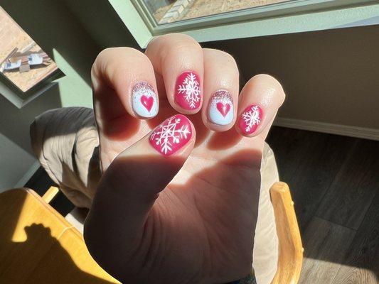 Valentine's day nails by Cassidy