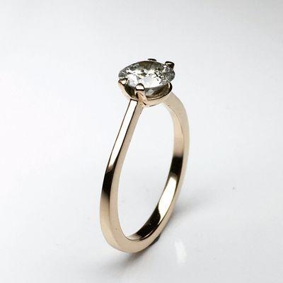 1ct Diamond on 14kt Rose Gold