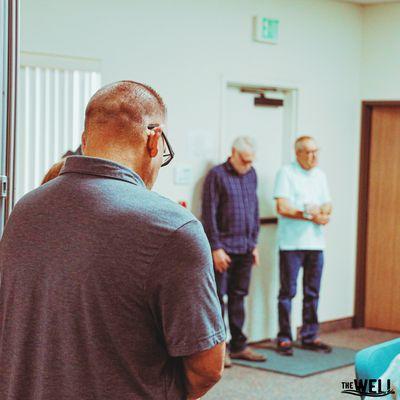 Men's prayer time, every Saturday morning at 8am.