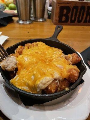 Crab dip tater tots