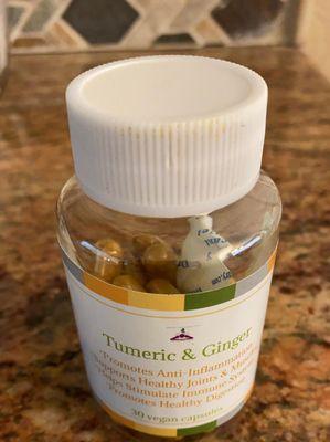 Turmeric with Ginger Supplement capsules