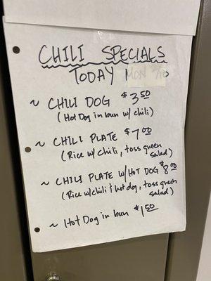 Chili Specials