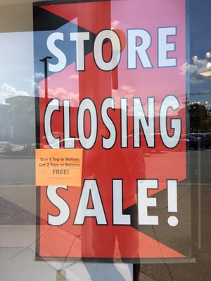 The store will be closing permanently