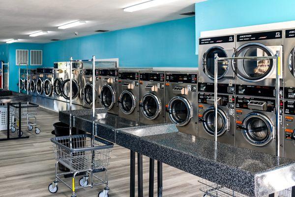 multiple laundry carts